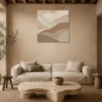 Tranquil Tide Bands Minimalist Wall Art Canvas Print presented in a sophisticated home setting