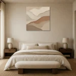 Tranquil Tide Bands Minimalist Wall Art Canvas Print showcased in an elegant minimalist interior