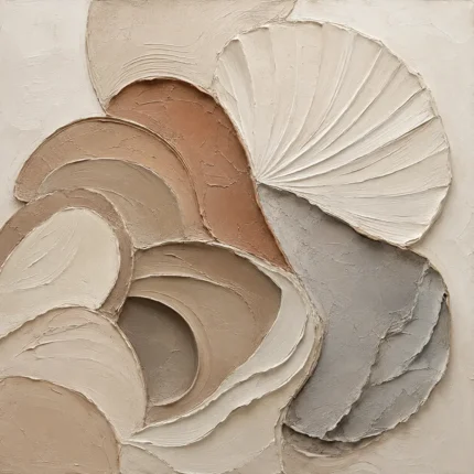 Luminous Shell Forms Minimalist Wall Art Canvas Print