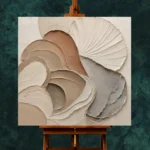 Luminous Shell Forms Minimalist Wall Art Canvas Print - Image 2
