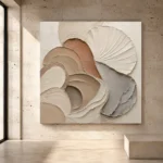 Luminous Shell Forms Minimalist Wall Art Canvas Print - Image 3