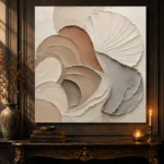 Luminous Shell Forms Minimalist Wall Art Canvas Print - Image 4