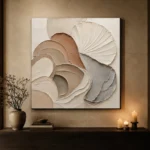 Luminous Shell Forms Minimalist Wall Art Canvas Print - Image 7