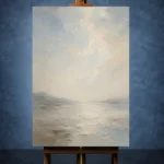 Misty Horizon Minimalist Wall Art Canvas Print - Image 2