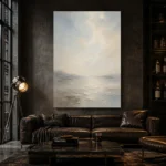 Misty Horizon Minimalist Wall Art Canvas Print - Image 4