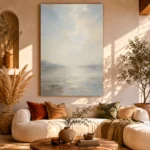 Misty Horizon Minimalist Wall Art Canvas Print - Image 8