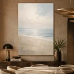 Misty Coastal Horizon Minimal Landscape Wall Art Canvas Print - Image 5