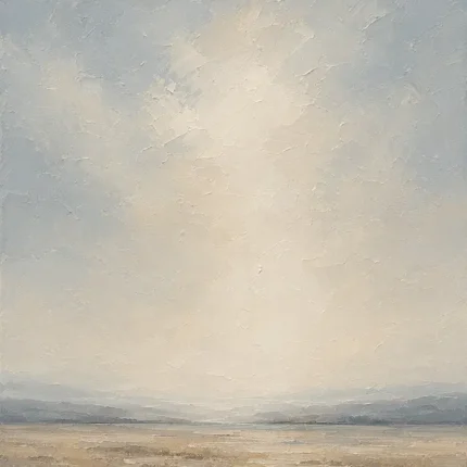 Luminous Open Plain Minimal Landscape Wall Art Canvas Print