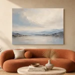 Serene Horizon Minimal Landscape Wall Art Canvas Print - Image 3