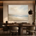 Tranquil Coastal Horizon Minimal Landscape Wall Art Canvas Print - Image 4