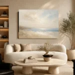 Tranquil Coastal Horizon Minimal Landscape Wall Art Canvas Print - Image 6