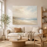 Tranquil Coastal Horizon Minimal Landscape Wall Art Canvas Print - Image 7