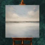 Quiet Mist Basin Minimal Landscape Wall Art Canvas Print - Image 2