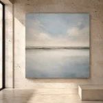 Quiet Mist Basin Minimal Landscape Wall Art Canvas Print - Image 3