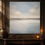 Quiet Mist Basin Minimal Landscape Wall Art Canvas Print - Image 4