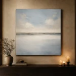 Quiet Mist Basin Minimal Landscape Wall Art Canvas Print - Image 7