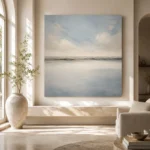 Quiet Mist Basin Minimal Landscape Wall Art Canvas Print - Image 8