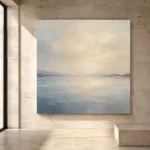Luminous Still Lake Minimal Landscape Wall Art Canvas Print - Image 3