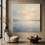 Luminous Still Lake Minimal Landscape Wall Art Canvas Print - Image 6