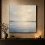 Luminous Still Lake Minimal Landscape Wall Art Canvas Print - Image 7