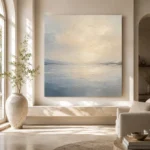 Luminous Still Lake Minimal Landscape Wall Art Canvas Print - Image 8