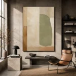 Serene Sage Japandi Minimalist Wall Art Canvas Print - Image 3