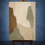 Sage and Cedar Japandi Minimalist Wall Art Canvas Print - Image 2