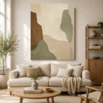 Sage and Cedar Japandi Minimalist Wall Art Canvas Print - Image 7