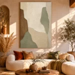 Sage and Cedar Japandi Minimalist Wall Art Canvas Print - Image 8