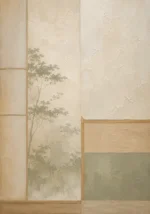 Sage Shoji Minimalist Wall Art Canvas Print
