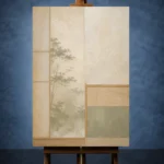 Sage Shoji Minimalist Wall Art Canvas Print - Image 2