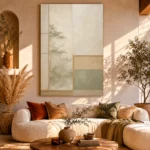 Sage Shoji Minimalist Wall Art Canvas Print - Image 8