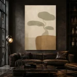 Sage Bonsai Minimalist Wall Art Canvas Print - Image 4