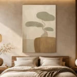 Sage Bonsai Minimalist Wall Art Canvas Print - Image 6