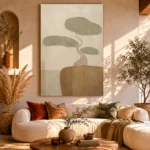 Sage Bonsai Minimalist Wall Art Canvas Print - Image 8