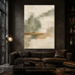Sage and Ivory Japandi Minimalist Wall Art Canvas Print - Image 4