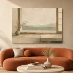 Sage Tea House Minimalist Wall Art Canvas Print - Image 3