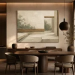 Sage Zen Courtyard Minimalist Wall Art Canvas Print - Image 4