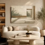 Sage Zen Courtyard Minimalist Wall Art Canvas Print - Image 6