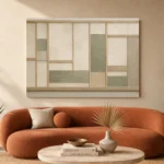 Sage Shoji Panel Minimalist Wall Art Canvas Print - Image 3