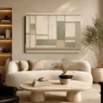 Sage Shoji Panel Minimalist Wall Art Canvas Print - Image 6