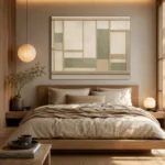 Sage Shoji Panel Minimalist Wall Art Canvas Print - Image 8