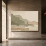 Moss Sage Japandi Minimalist Wall Art Canvas Print - Image 5