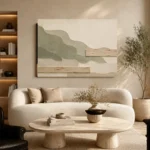 Moss Sage Japandi Minimalist Wall Art Canvas Print - Image 6