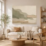 Moss Sage Japandi Minimalist Wall Art Canvas Print - Image 7