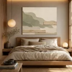 Moss Sage Japandi Minimalist Wall Art Canvas Print - Image 8