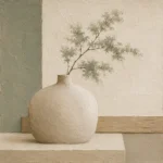 Sage Ceramic Still Life Minimalist Wall Art Canvas Print