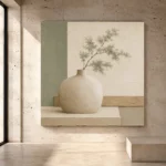 Sage Ceramic Still Life Minimalist Wall Art Canvas Print - Image 3