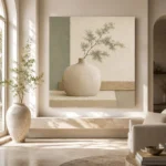 Sage Ceramic Still Life Minimalist Wall Art Canvas Print - Image 8
