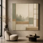 Sage Forest Shoji Minimalist Wall Art Canvas Print - Image 6